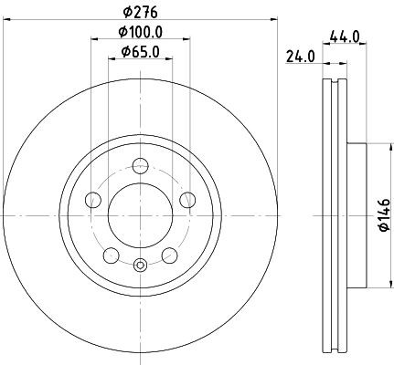HELLA Bromsskiva 8DD 355 132-891 8DD 355 132-891 HELLA bromsskivor sport SKODA KAMIQ