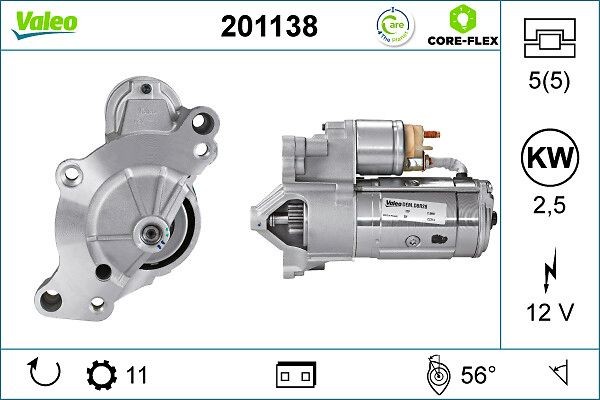 VALEO Motor de arranque 201138 VALEO 201138 Motor de arranque Opel VIVARO baratos