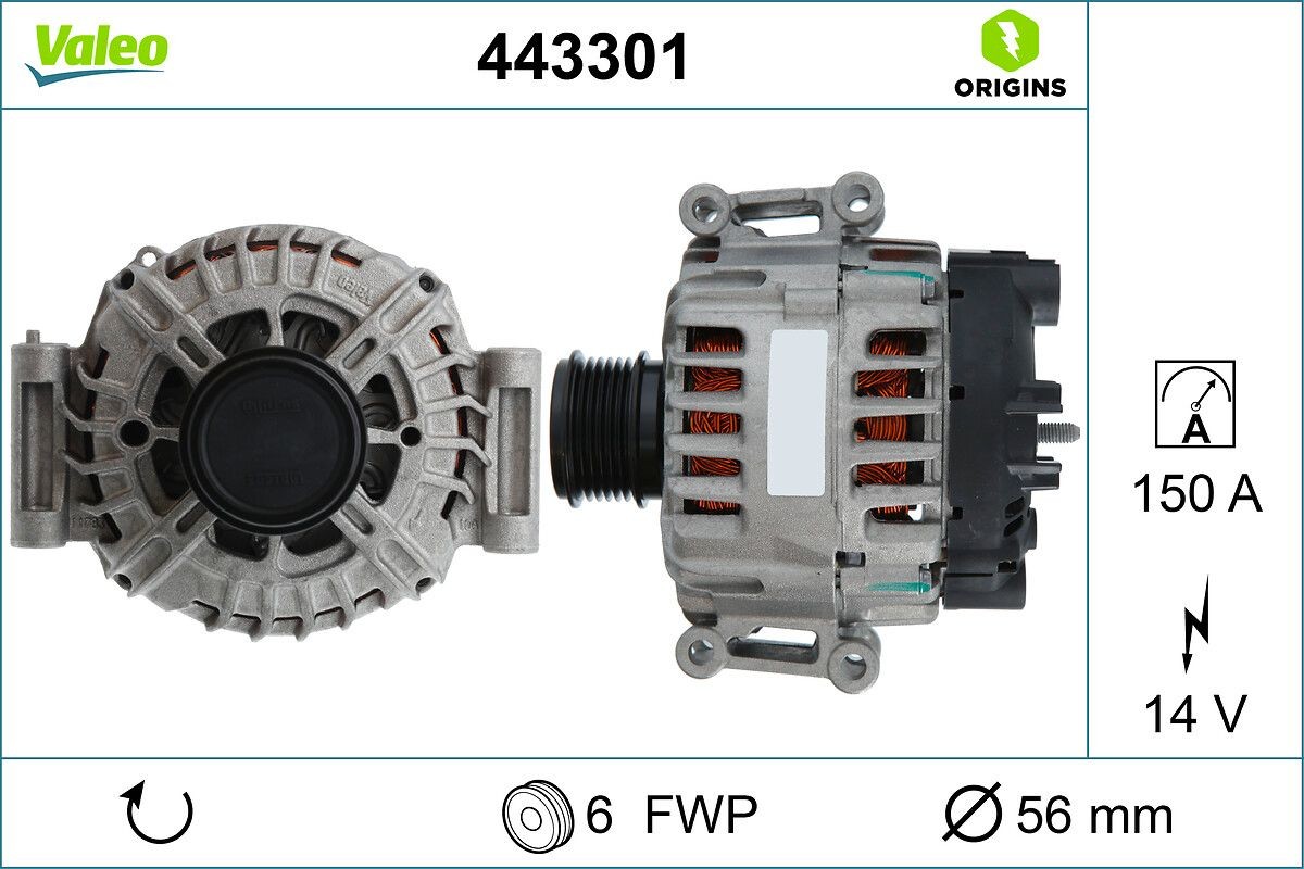 VALEO Generator 443301 Dynamo VALEO PANAMERA 443301 billig