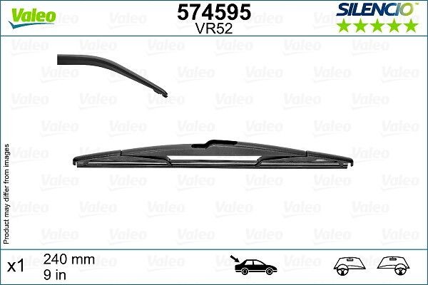 Takalasin pyyhkijä VALEO 574595 VALEO 574595: Tuulilasinpyyhkimet Lancia YPSILON 2016