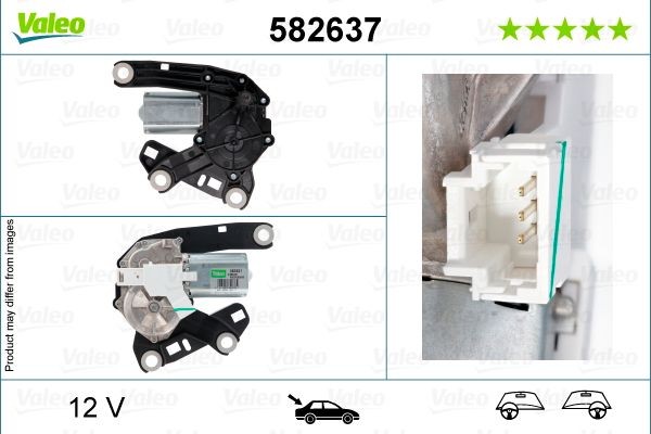 VALEO Stikla tīrītāju motors 582637 582637 Stiklu tīrītāju mehānisma motors FIAT TEMPRA VALEO