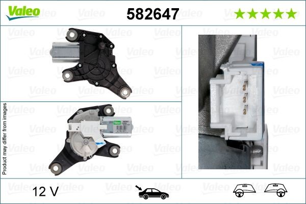 VALEO Motor de limpa-vidros 582647 Motor de limpa parabrisas VALEO Volvo C70 582647