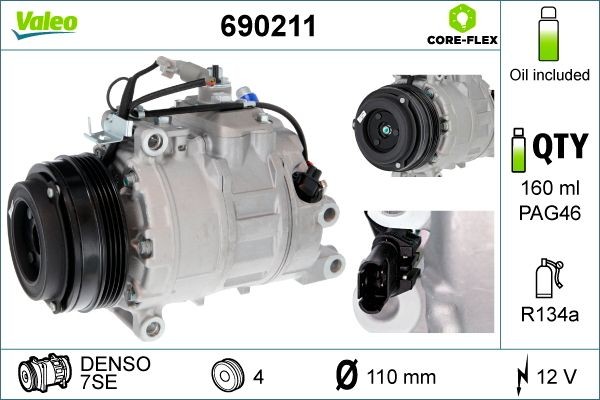 VALEO Κομπρεσέρ air condition 690211 VALEO 690211 γνήσια Κομπρεσέρ BMW F06 κόστος
