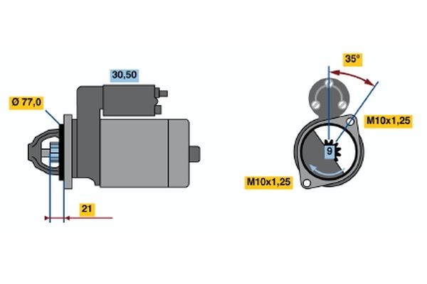 BOSCH Baglygte 0 986 707 031 Baglys BOSCH MAGENTIS 0 986 707 031 billig