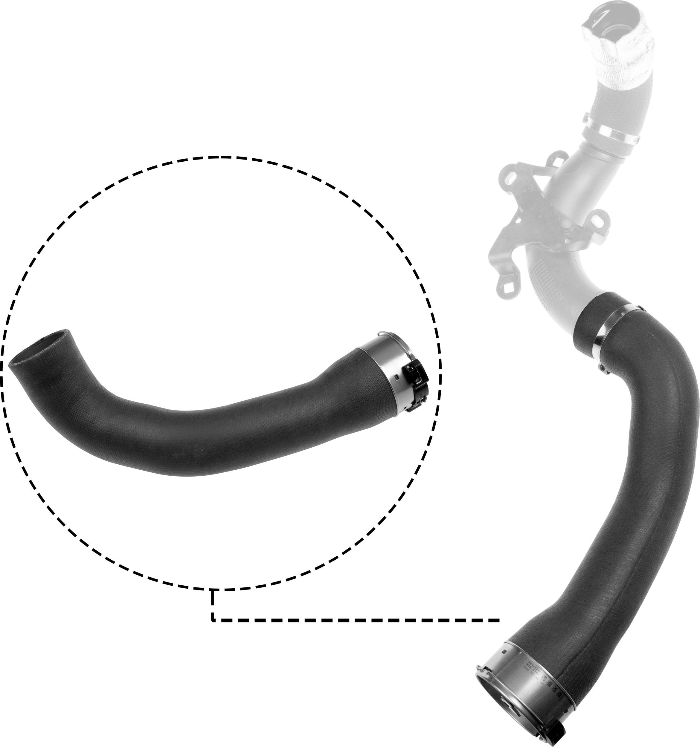 GATES Charger intake hose 09-1034 09-1034 GATES turbocharger hose for NISSAN JUKE