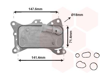 VAN WEZEL Õliradiaator, mootoriõli 30013705 VAN WEZEL 30013705 Õlijahuti Mercedes C204 odav
