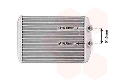 VAN WEZEL Varmeapparat register 30016702 30016702 Varmeveksler MERCEDES-BENZ GLA VAN WEZEL