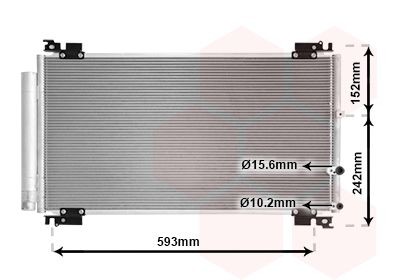 Condensador, ar condicionado VAN WEZEL 56015702 VAN WEZEL 56015702 Condensador ac LEXUS IS 2007