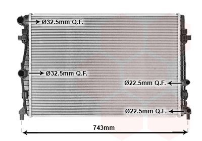 VAN WEZEL Radiateur 58012717 Volkswagen GOLF Radiator VAN WEZEL 58012717