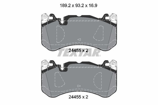TEXTAR Bremseklosser 2445503 TEXTAR 2445503 Bremseklosser MERCEDES-BENZ S-Klasse Coupé (C217) S 560 (217.383) 469 hk 2017