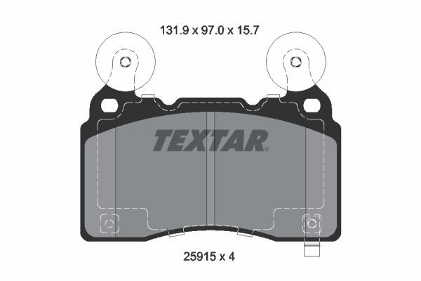 TEXTAR Remblokken 2591501 TEXTAR 2591501 Remsysteem BUICK (SGM) REGAL III 2019