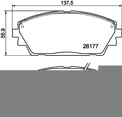 TEXTAR Kit pastiglie freni 2617701 TEXTAR 2617701 Kit pastiglie freni MAZDA 3 Hatchback (BP) 1.5 SKYACTIV-G (BP5P) 111 CV 2021