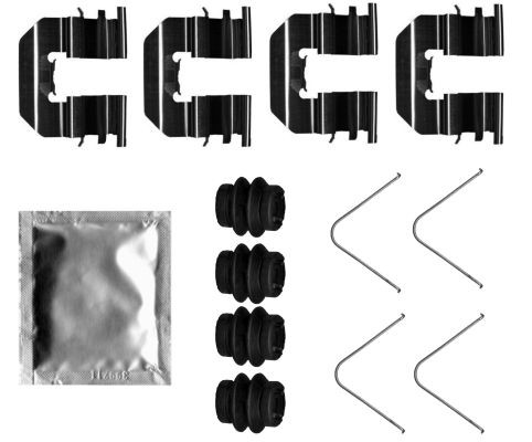 TEXTAR Accessoireset, schijfremblok 82550600 82550600 Accessoireset, schijfremblok HYUNDAI ix35 TEXTAR