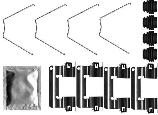 TEXTAR Kit d'accessoires, plaquette de frein à disque 82552100 Hyundai GALLOPER Kit d'accessoires, plaquette de frein à disque TEXTAR 82552100