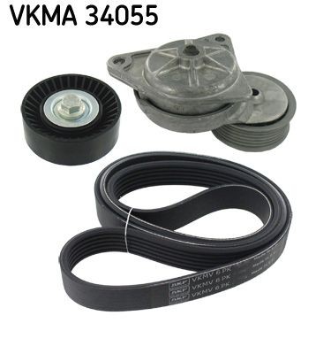 SKF Ozubený klinový remeň - Sada VKMA 34055 SKF VKMA 34055 Sada klinového rebrovaného remena Ford Mondeo BFP za nízku cenu