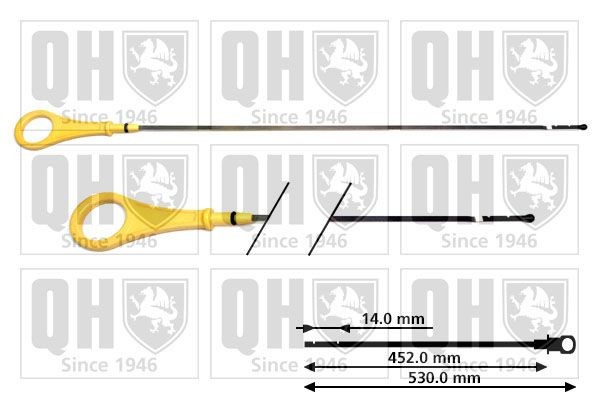 Oil Dipstick QUINTON HAZELL QOD140 QUINTON HAZELL QOD140 Ford FUSION 2002 Oil level dipstick price
