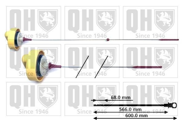 QUINTON HAZELL Eļļas līmeņa rādītājs QOD148 Eļļas līmeņa rādītājs QUINTON HAZELL Renault LAGUNA QOD148