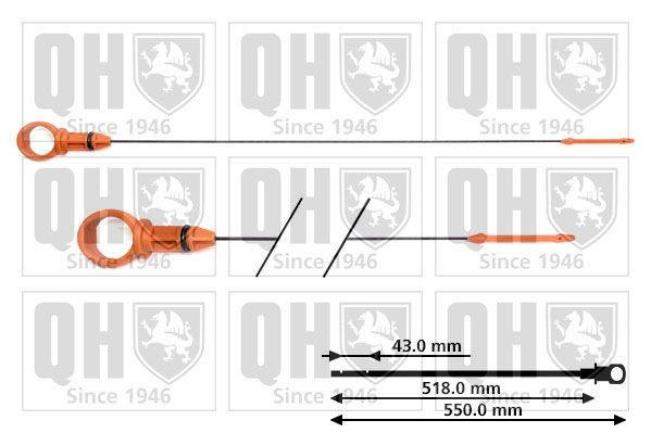 QUINTON HAZELL Mierka hladiny oleja QOD156 QUINTON HAZELL QOD156 Mierka hladiny oleja Frontera Sport Mk1 (A) SUV Cabrio (U92) cena