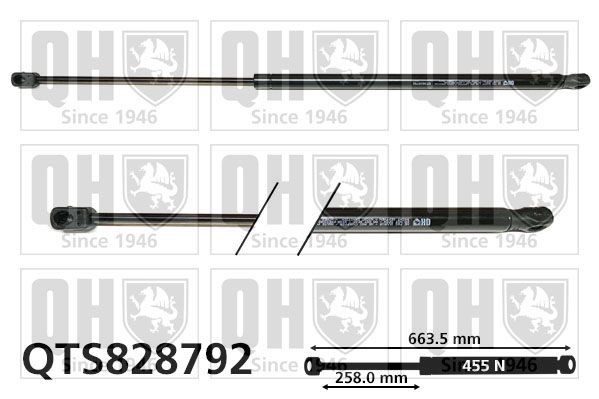 QUINTON HAZELL Αμορτ. αερίου, χώρος αποσκ. / φόρτωσης QTS828792 QUINTON HAZELL QTS828792 Αμορτισέρ πορτ μπαγκάζ PEUGEOT 304 κόστος