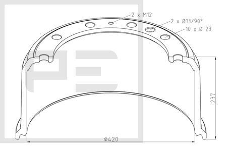 PETERS ENNEPETAL Remtrommel 046.687-00A Trommelrem HONDA PETERS ENNEPETAL 046.687-00A