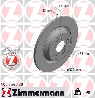 ZIMMERMANN Bremsscheibe 400.5545.20 ZIMMERMANN 400.5545.20 Fahrzeugtuning MERCEDES-BENZ EQA (H243) 2023