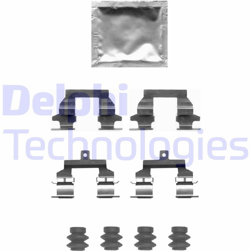 DELPHI Kit d'accessoires, plaquette de frein à disque LX0678 LX0678 DELPHI Kit d'accessoires, plaquette de frein à disque Nissan pas cher