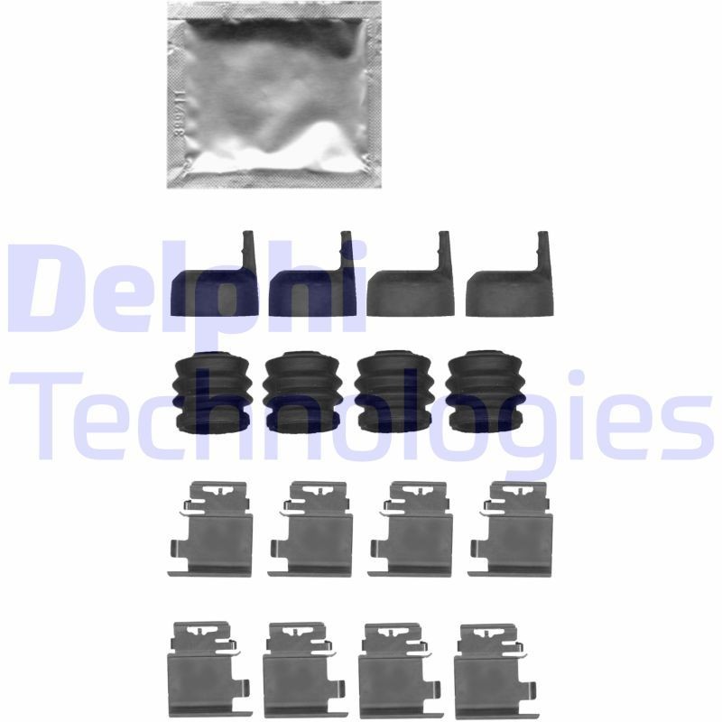 DELPHI Kit d'accessoires, plaquette de frein à disque LX0687 Kit d'accessoires, plaquette de frein à disque DELPHI NISSAN LX0687