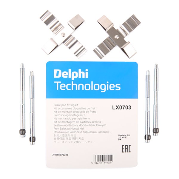 DELPHI Zubehörsatz, Scheibenbremsbelag LX0703 LX0703 Zubehörsatz, Scheibenbremse ISUZU ELF DELPHI kaufen