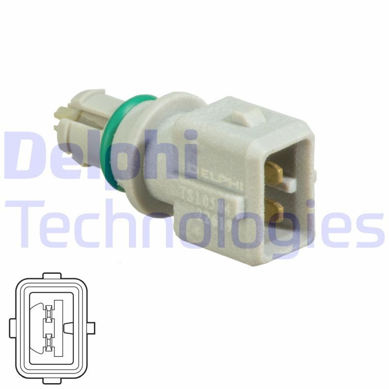 DELPHI Devējs, Ieplūstošā gaisa temperatūra TS10504 TS10504 Ieplūstošā gaisa temperatūra devējs DELPHI CHRYSLER 200