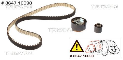 TRISCAN Tandremssæt 8647 10098 Tandremssæt TRISCAN Porsche 718 8647 10098