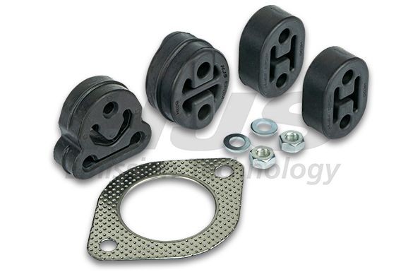 HJS Kit montaggio silenziatore 82 42 9025 HJS 82 42 9025 Kit di montaggio silenziatore Nissan Kubistar Van X80 prezzo
