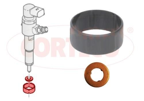 CORTECO Reparationssats, pump- / munstycksenhet 49445013 49445013 CORTECO tätning munstyckshållare PEUGEOT 407