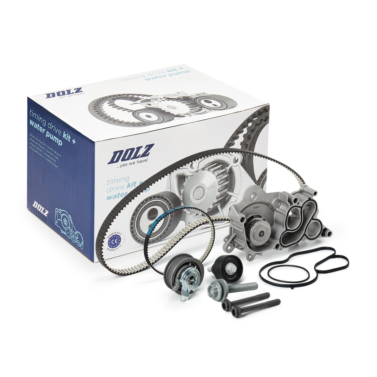 DOLZ Ūdenssūknis + Zobsiksnas komplekts KD150 KD150 Ūdens sūkņi + zobsiksnas komplekts DOLZ VW UP