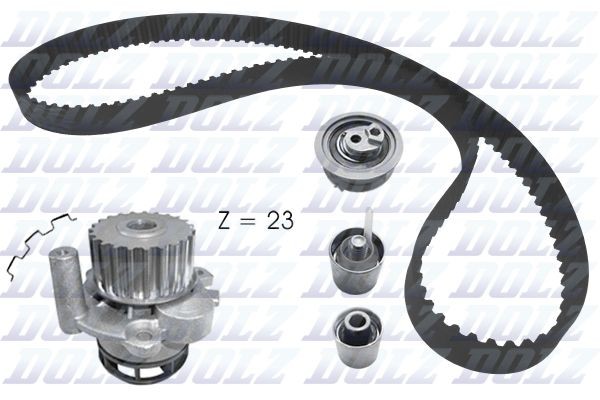 DOLZ Kamremssats med vattenpump KD165 KD165 DOLZ kuggrem + vattenpump Kia SORENTO