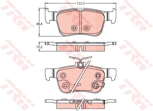 TRW Brake pad set GDB2256 TRW GDB2256 Brake pad set HONDA Civic X Saloon (FC_) 1.5 (FC1) 177 hp 2020