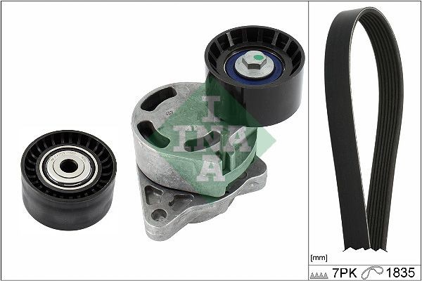 INA Poly V-riem set 529 0438 10 INA 529043810 Poly v riem set Opel Movano Van x70 prijs