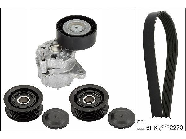INA Jeu de courroies trapézoïdales à nervures 529 0449 10 Mercedes-Benz CLA Kit de courroie d'accessoire INA 529 0449 10