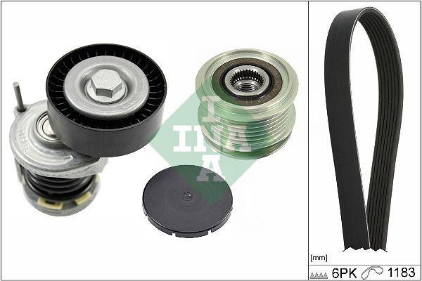 INA Drivremssats 529 0466 20 INA 529 0466 20 Flerspårsremssats Seat Ibiza 6l1 original