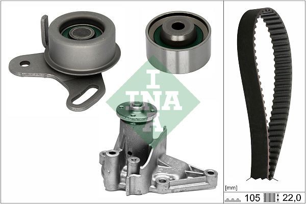 INA Kit de distribution + pompe à eau 530 0427 31 Pompe à eau + kit de courroie de distribution INA GALLOPER 530 0427 31 pas cher