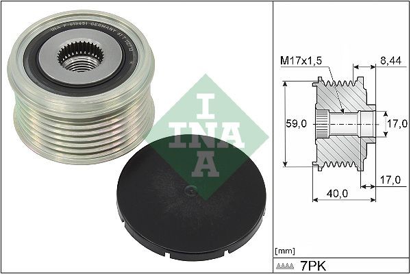 INA Dispositivo ruota libera alternatore 535 0331 10 INA 535 0331 10 costo Puleggia alternatore NISSAN NV350 Van (E26) originale