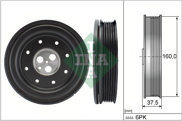 INA Remskive, veivaksel 544 0134 10 Remskive veivaksel INA Ford TOURNEO CUSTOM 544 0134 10