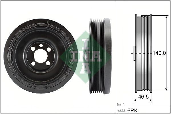 Puleggia cinghia albero a gomiti INA 544 0138 10 INA 544 0138 10 Puleggia cinghia Volkswagen CADDY 2010
