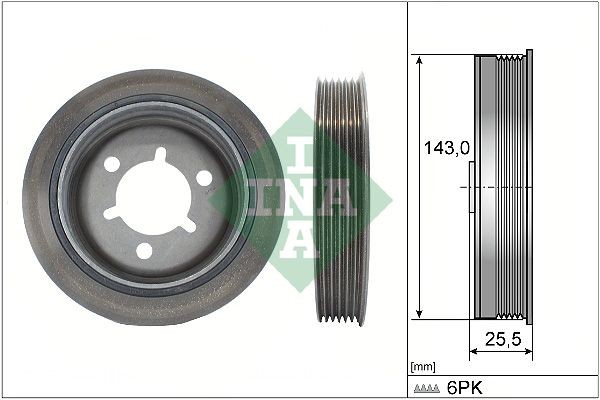 INA Remenica kľukového hriadeľa 544 0145 10 Remenica kľukového hriadeľa INA Fiat UNO 544 0145 10
