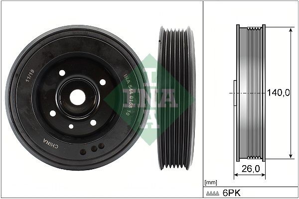 INA Krukaspoelie 544 0158 10 Riemschijf voor krukas INA A7 544 0158 10 goedkoop