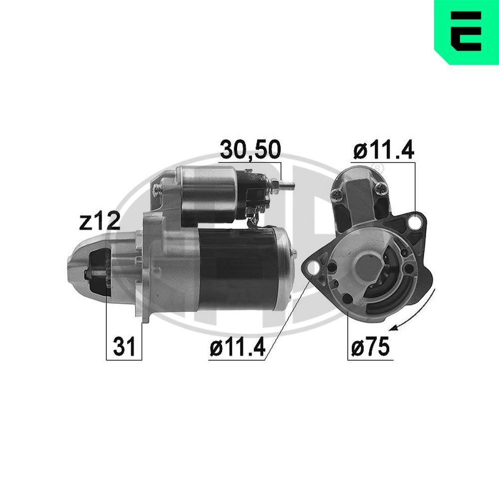 ERA Starteris 220639A Starteris FIAT ERA 220639A