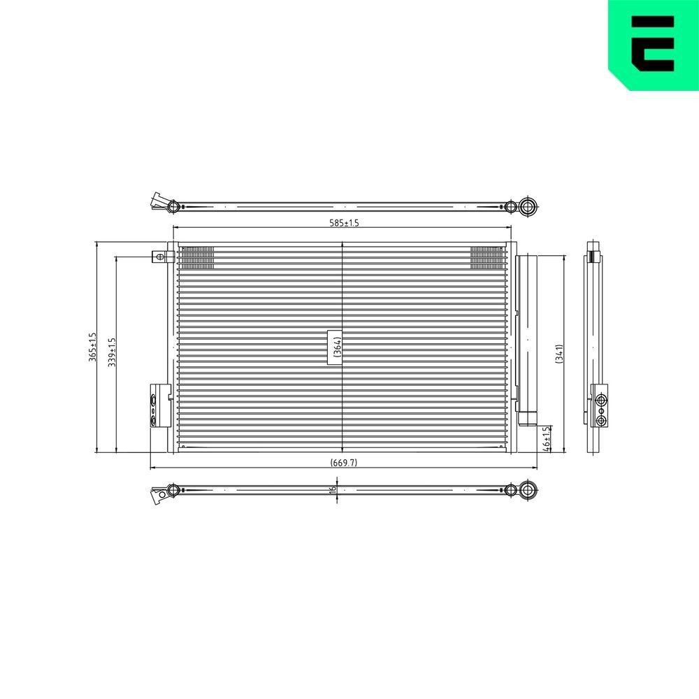 ERA Condensador, ar condicionado 667271 667271 Condensador de climatização FIAT STILO ERA