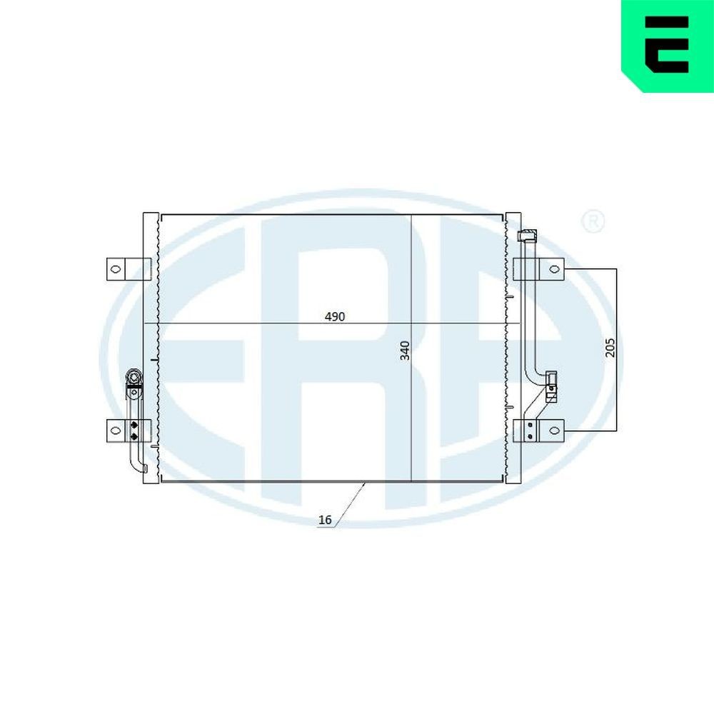 ERA Kondensor, klimatanläggning 667278 667278 ERA kondensor FIAT 500