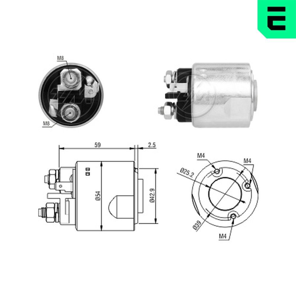 Magnetschalter, Anlasser ERA ZM4491 ERA ZM4491: Magnetschalter Starter Mitsubishi L 200 2018