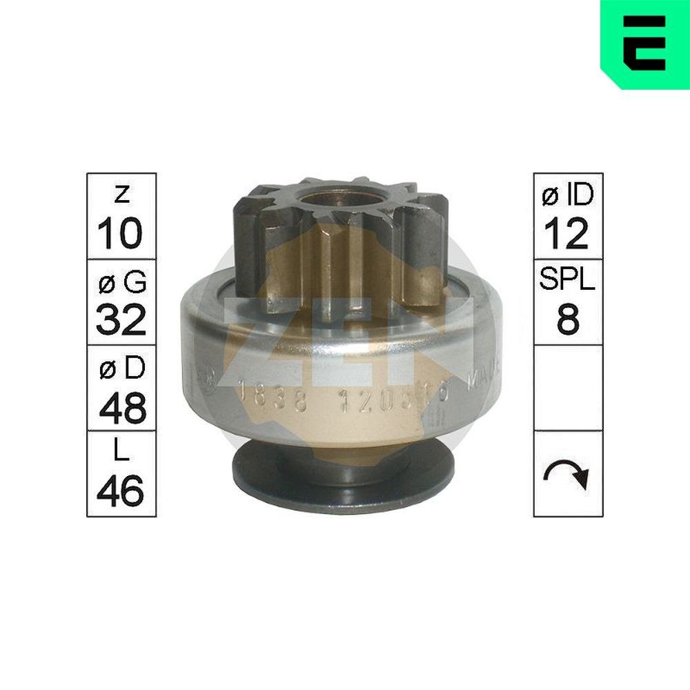 ERA Vrijwielaandrijving, starter ZN1838 ERA ZN1838 Vrijwielaandrijving, starter FIAT GRANDE PUNTO kosten