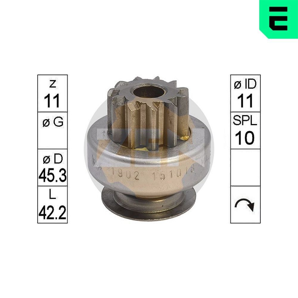 ERA Freewheel Gear, starter ZN1902 ZN1902 ERA freewheel gear, starter CITROЁN C3